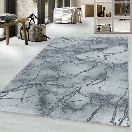 Vloerkleed Naxos - Marble - Zilver