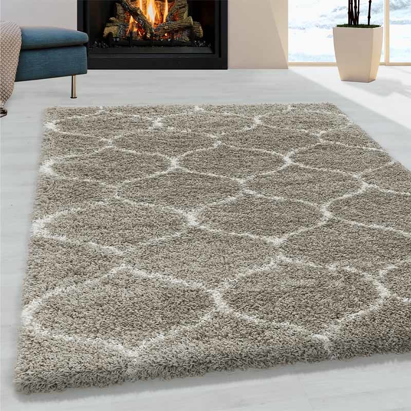 Berber vloerkleed - Agadir Circle Beige Creme 240x340cm