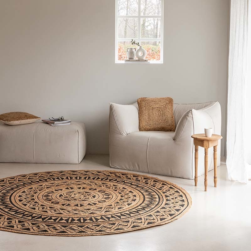 Jute Vloerkleed Rond - Boho