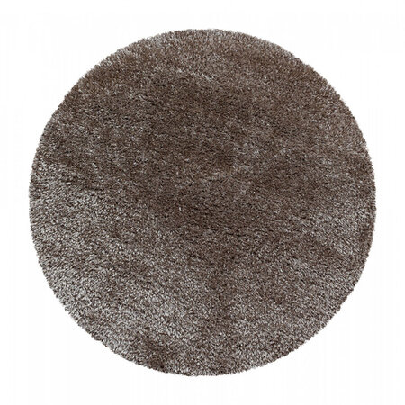 Vloerkleed Shaggy - Rond - Taupe