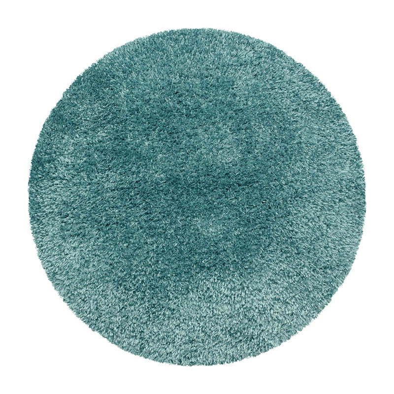 Rond Hoogpolig vloerkleed - Blushy Turquoise Ø 120cm