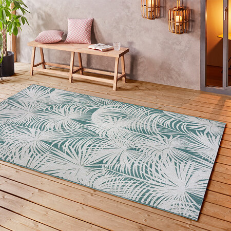 Buitenkleed Palms - Turquoise