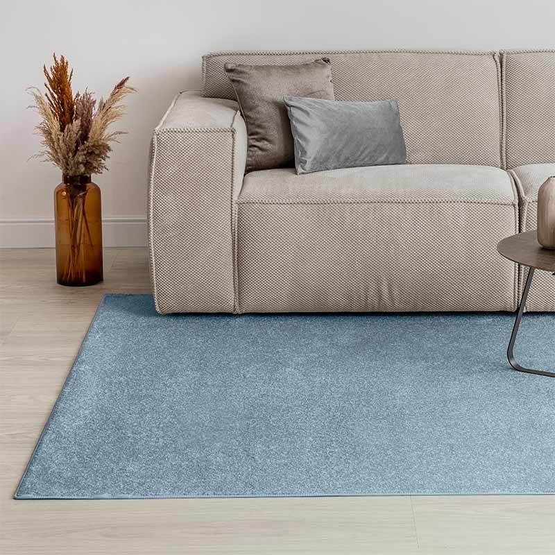 Carpet Studio Santa Fe Loper Tapijt 57x150cm - Vloerkleed Laagpolig - Tapijt Woonkamer en Tapijt Slaapkamer - Kleed Blauw