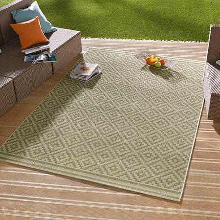 Buitenkleed Retro Squares - Groen