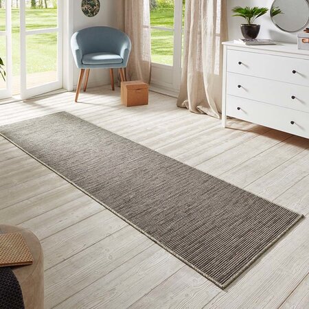 Buiten Loper Sisal Stripe - Grijs