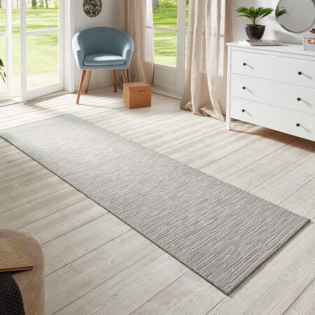 Buiten Loper Sisal Stripe - Grijs