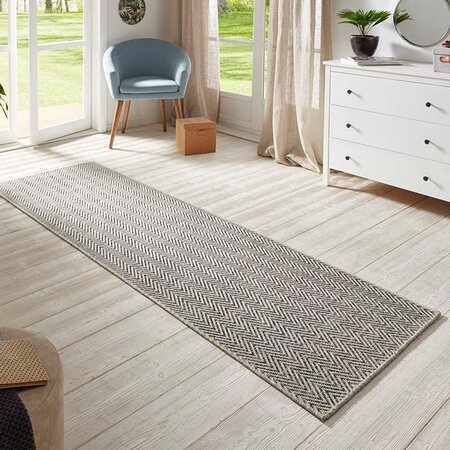 Buiten Loper Sisal Wave - Grijs