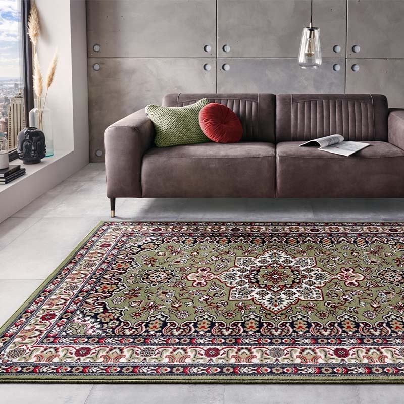 Perzisch tapijt Parun Täbriz - groen 160x230 cm