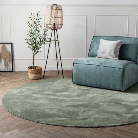 Vloerkleed Seduction - Rond - Groen - 240 Ø cm