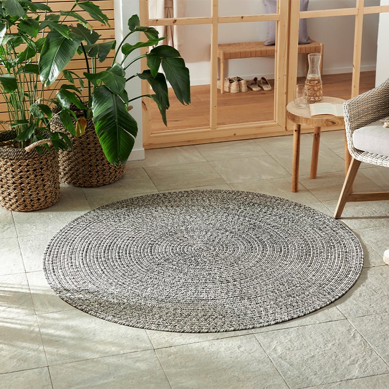 Rond buitenkleed - Trenzado melange 150 cm rond