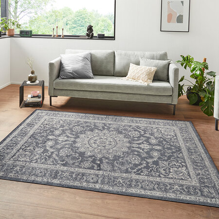 Vintage Vloerkleed Azara - Grijs - 160 x 230 cm 