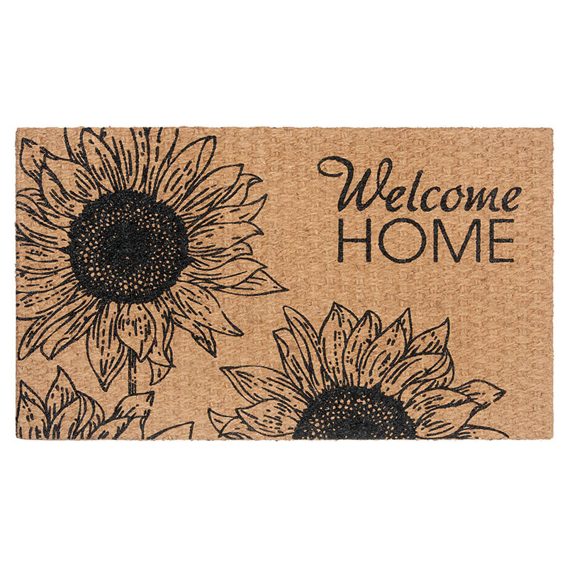 Deurmat Welcome Home Flowers - Kokos