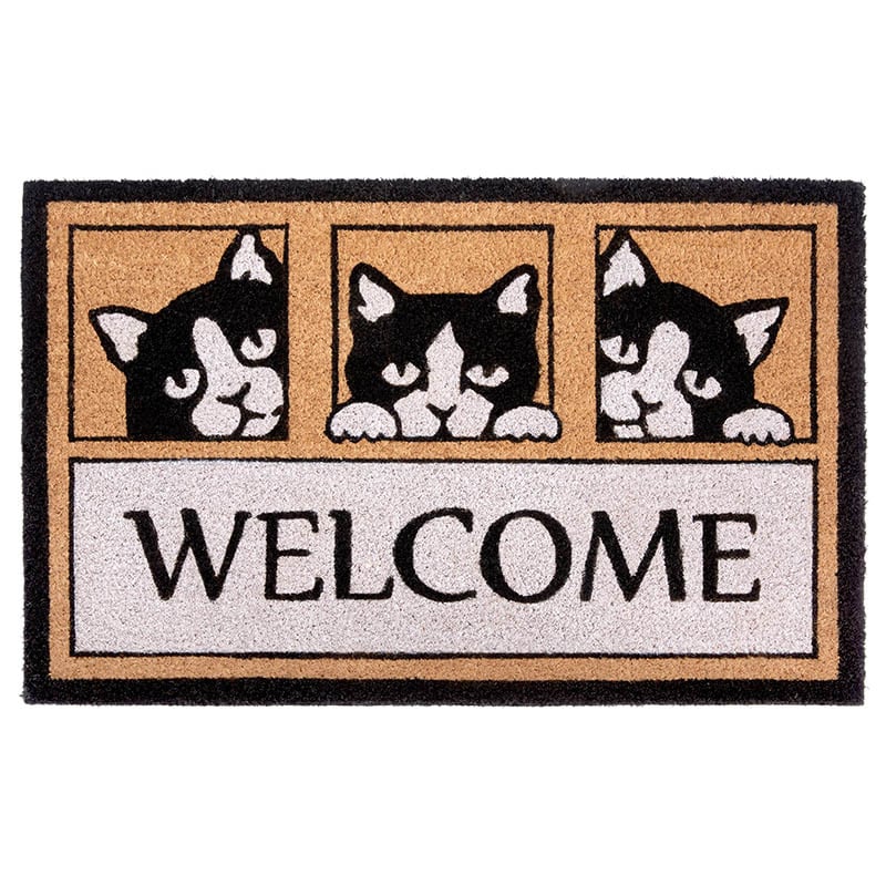 Deurmat Welcome Cats - Kokos