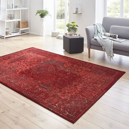 Vloerkleed Vintage Plume - Rood