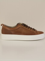 Sneaker forata cognac