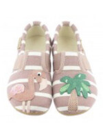 Kitzbuhel 3711 woodrose slipper flamingo & palm