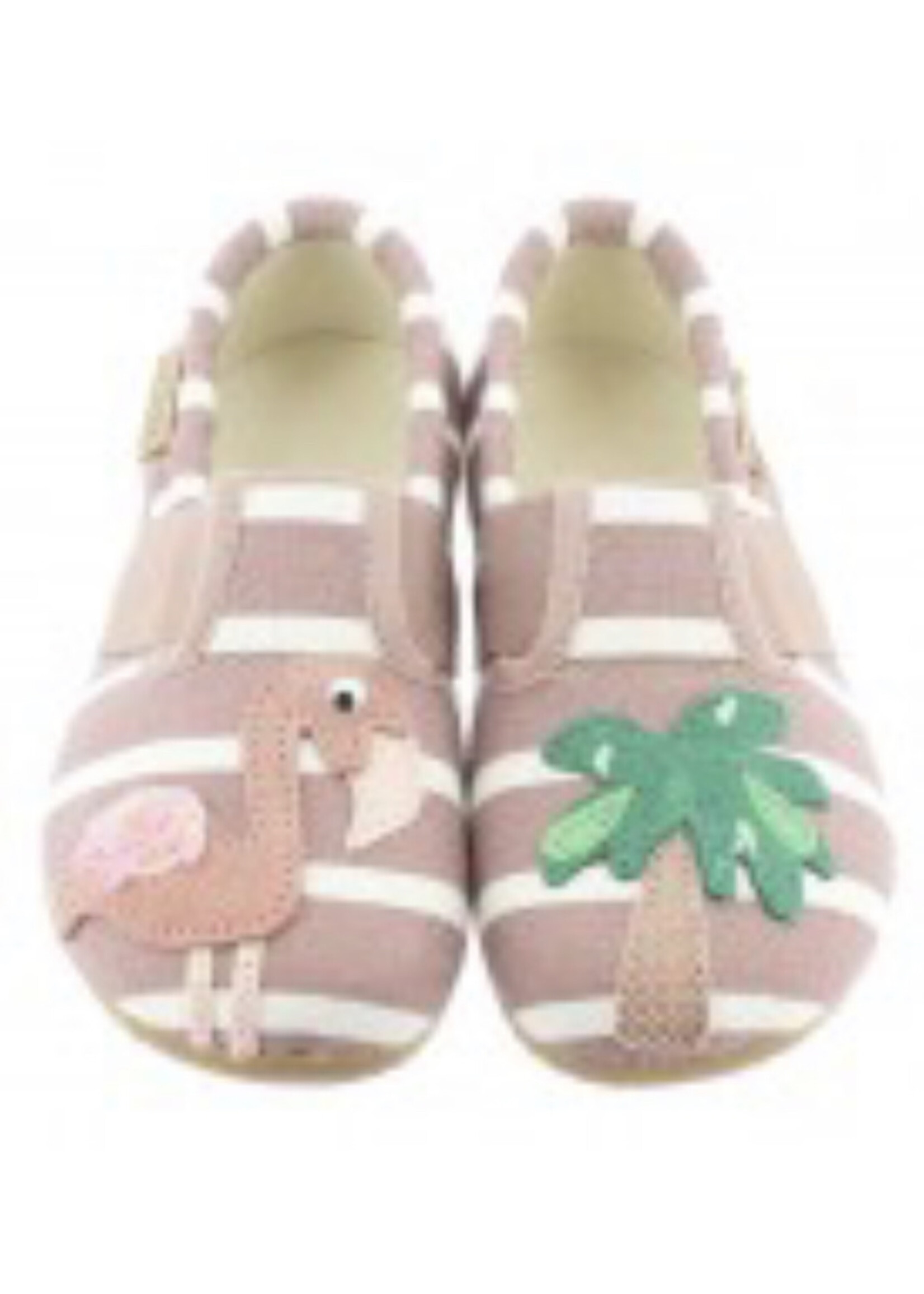 Kitzbuhel 3711 woodrose slipper flamingo & palm