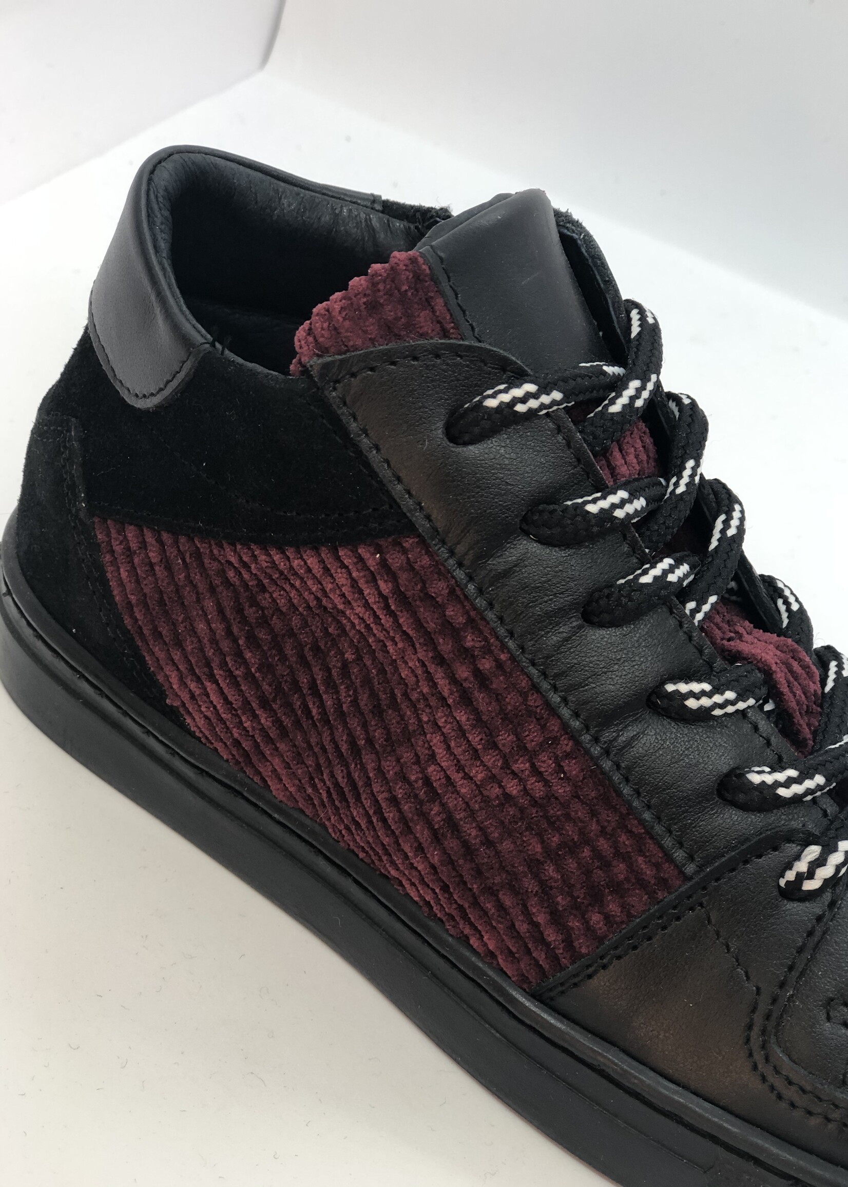 La Triboo 8830 sneaker zwart bordeaux