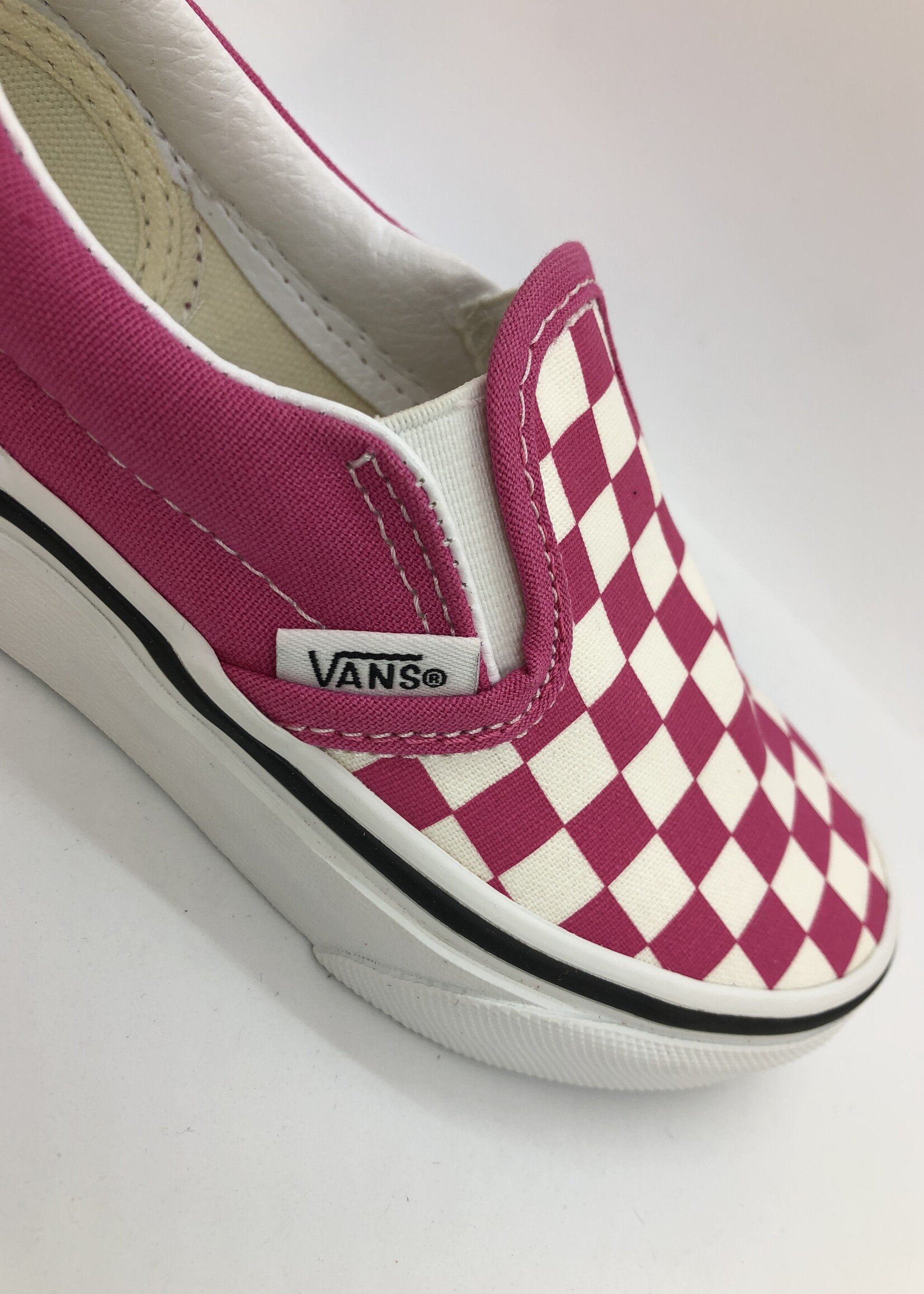 Vans UY classic slip-on checkerboard roze