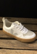 VEJA small V-10 laces white pearl natural