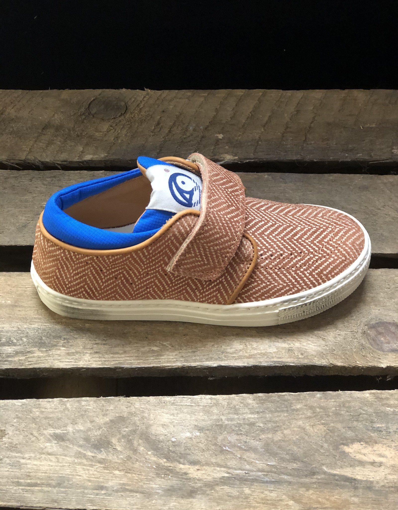 Rondinella 11870 sneaker bruin/blauw velcro