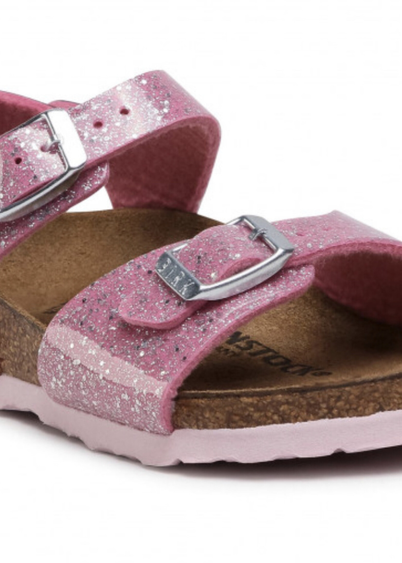 Birkenstock Rio cosmic sparkly candy pink