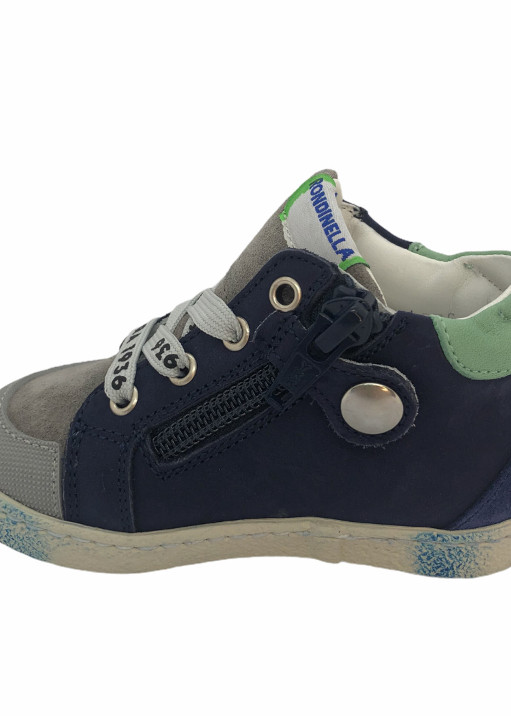 Rondinella 4676 eerste stapschoen blauw pastelgroen