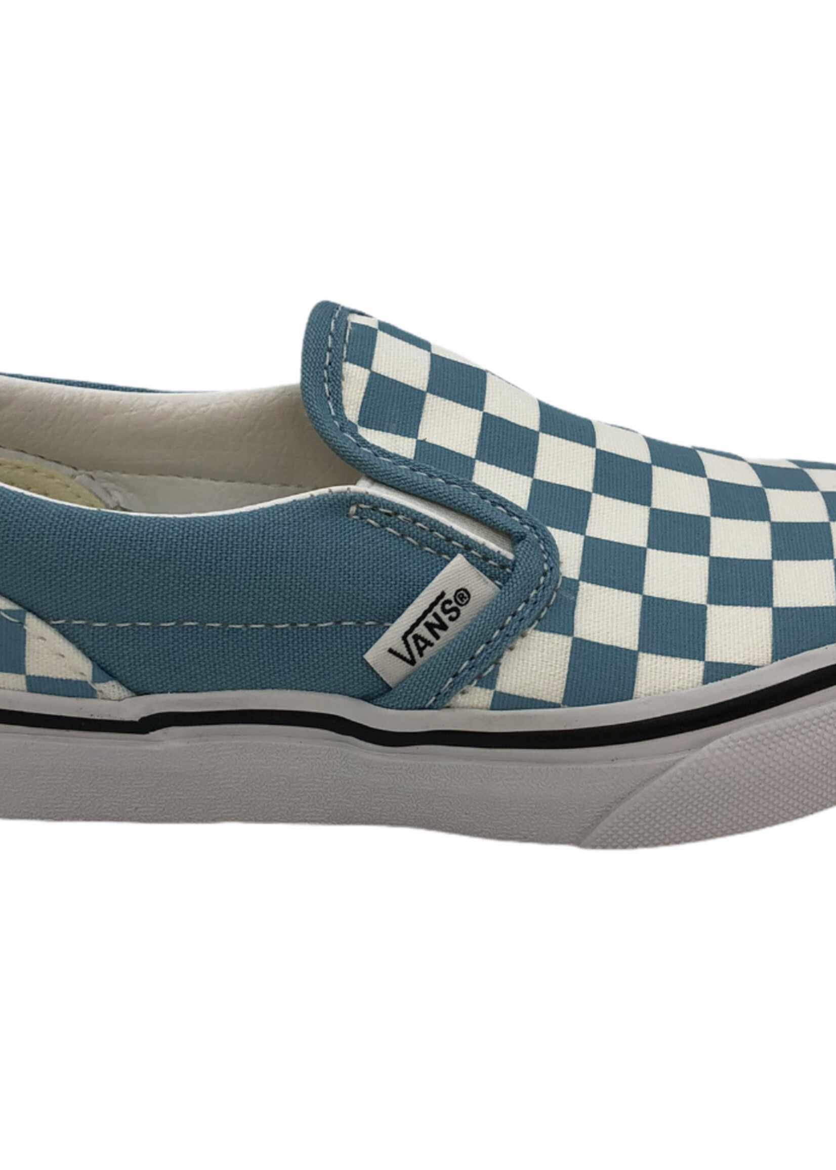 Vans UY classic slip-on checkerboard lichtblauw