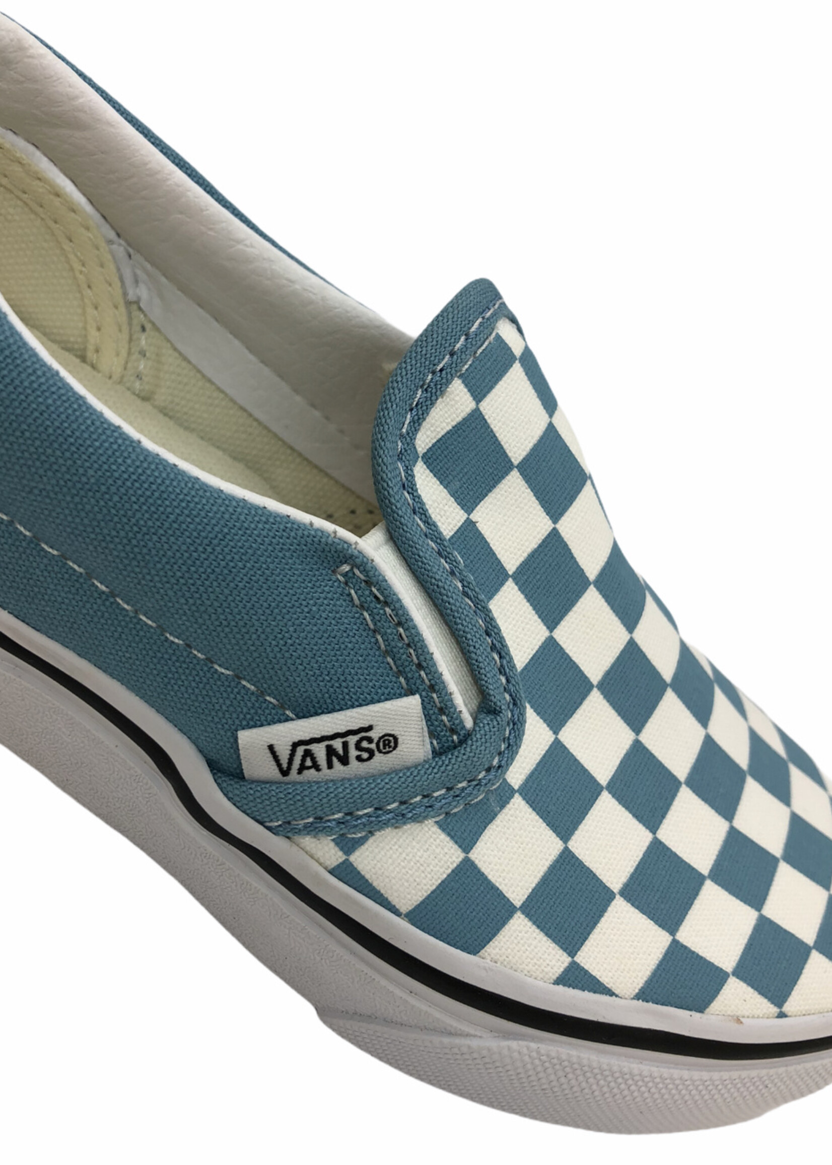 Vans UY classic slip-on checkerboard lichtblauw