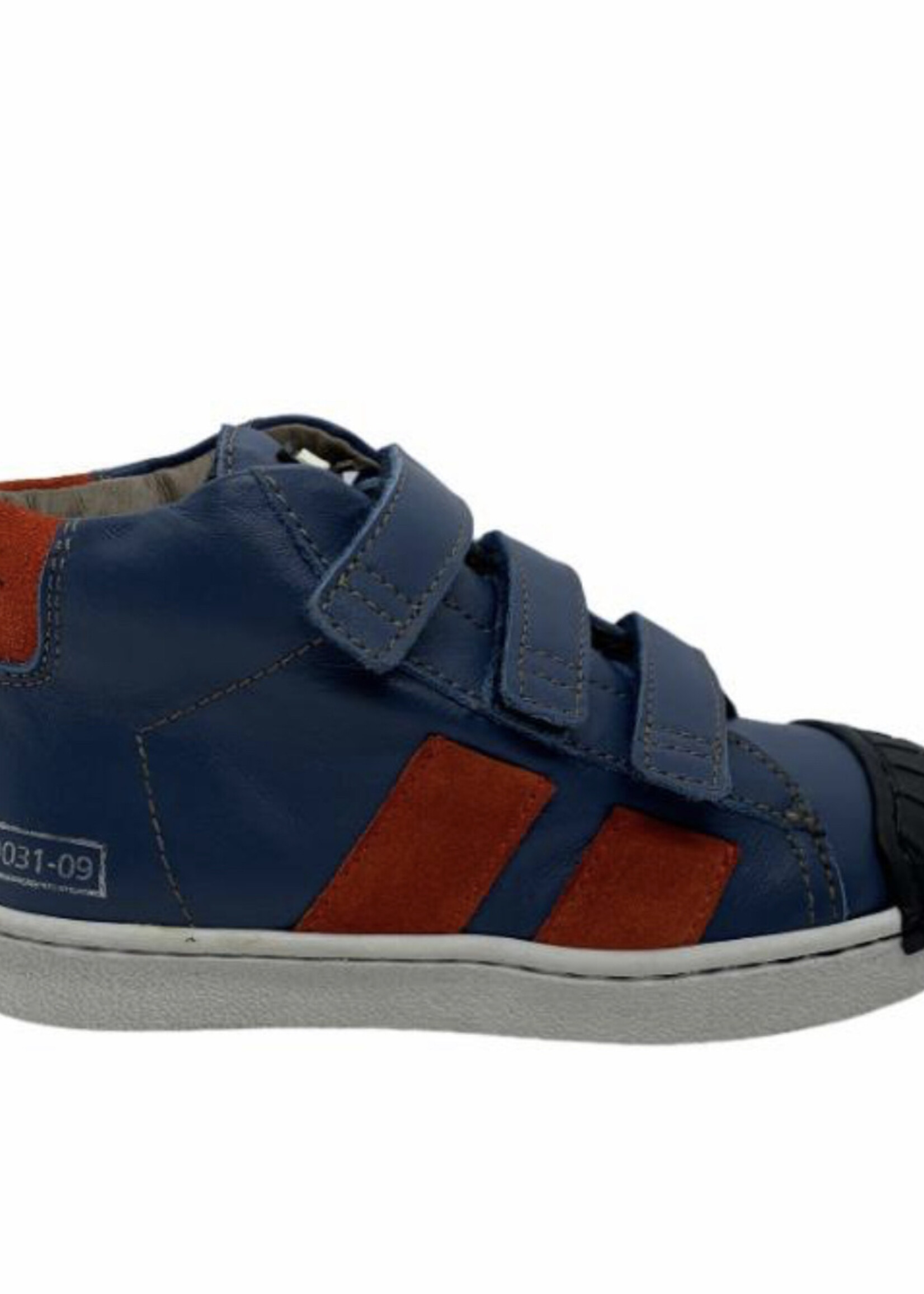 Momino 3136 hoge sneaker velcro blauw rood