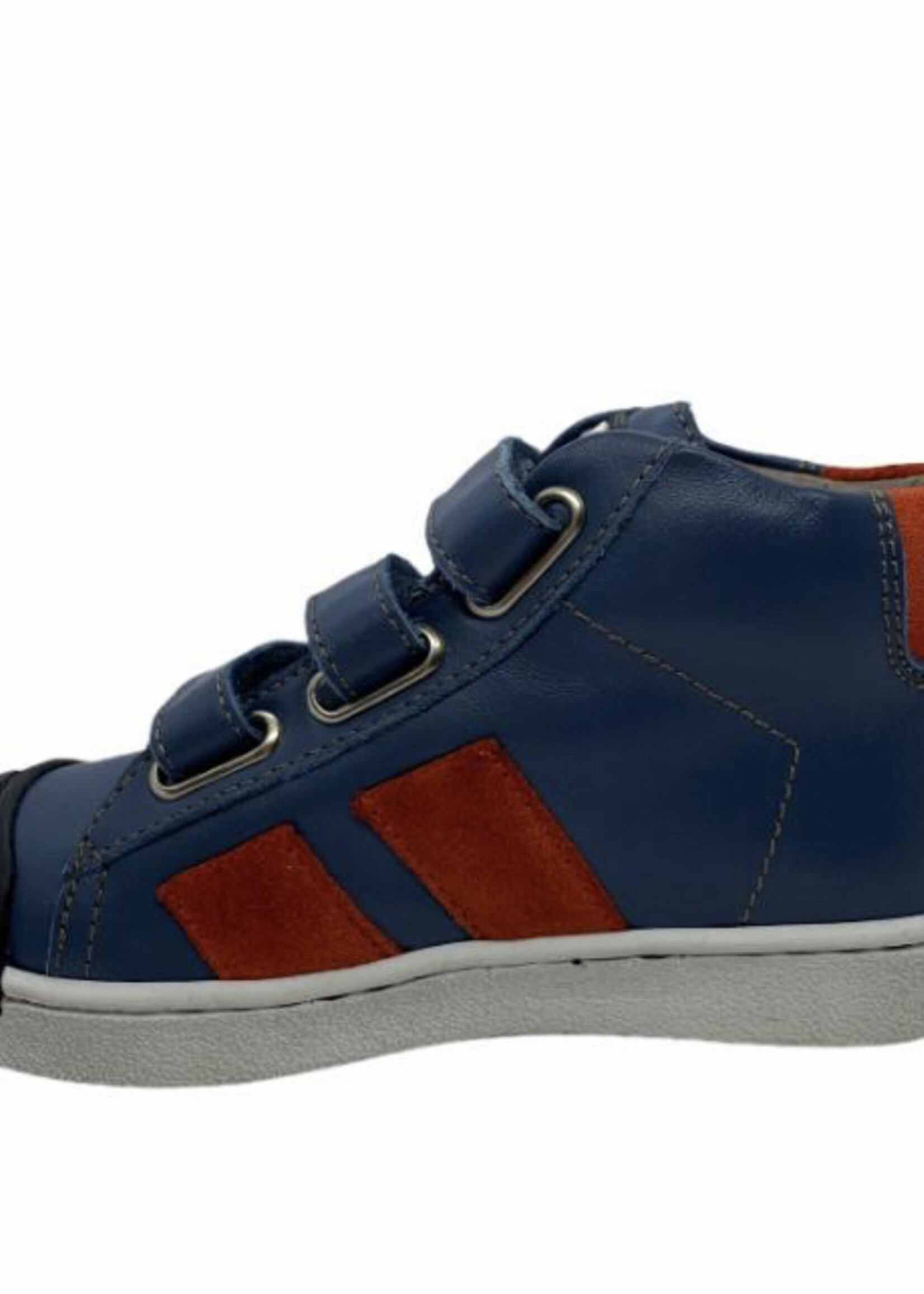 Momino 3136 hoge sneaker velcro blauw rood