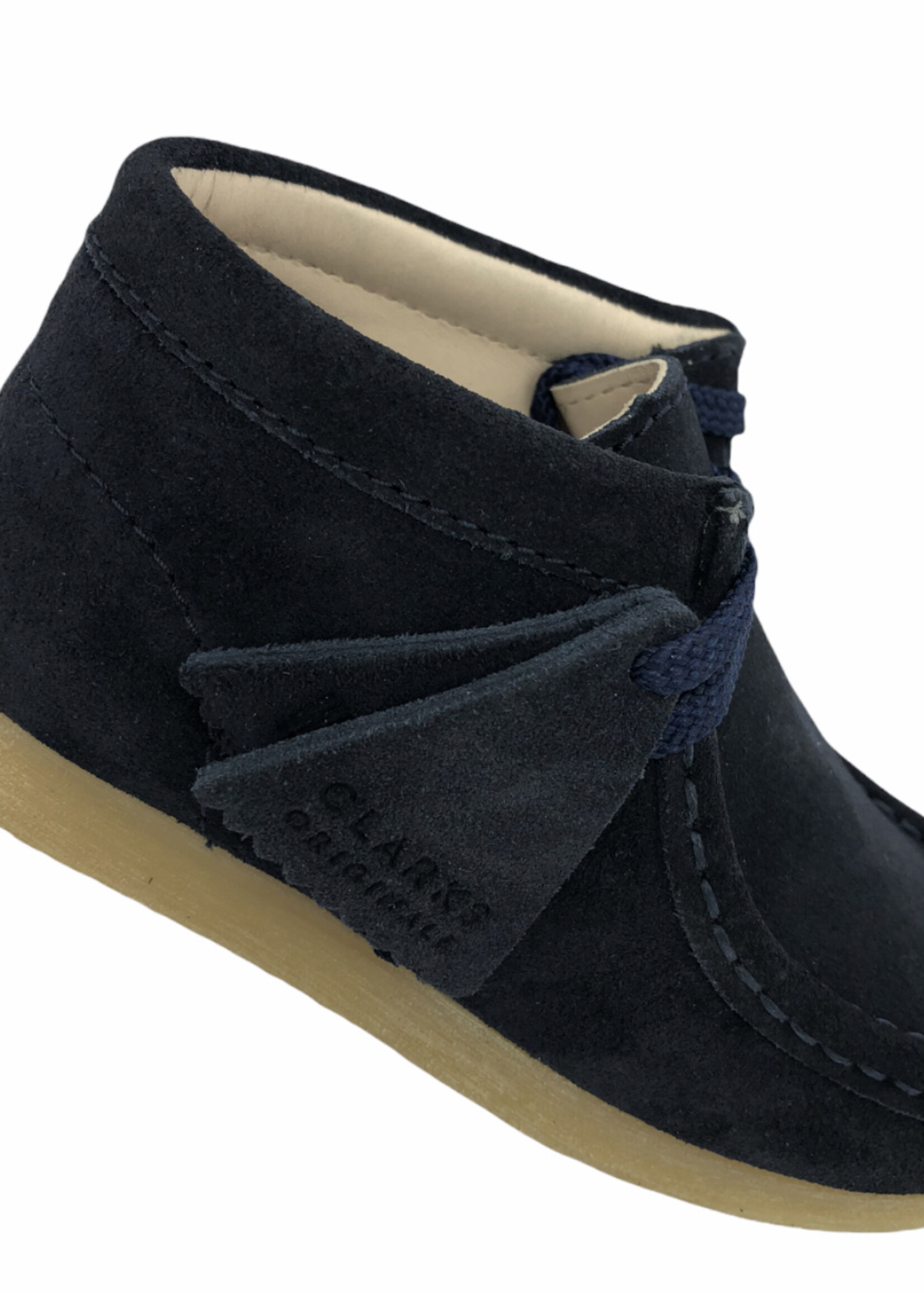 clarks wallabee boot navy