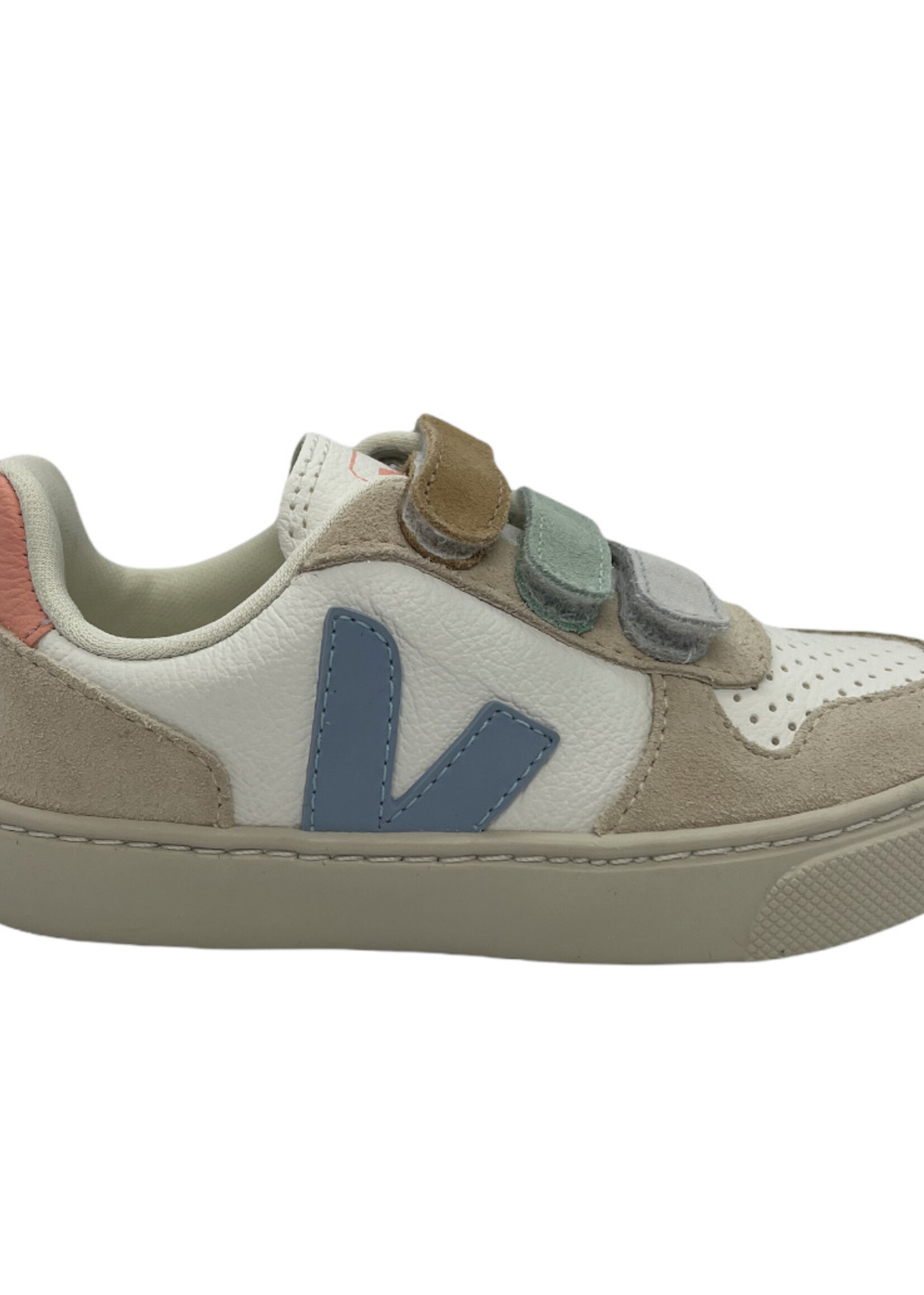 VEJA small V-10 velcro multico extra white steel