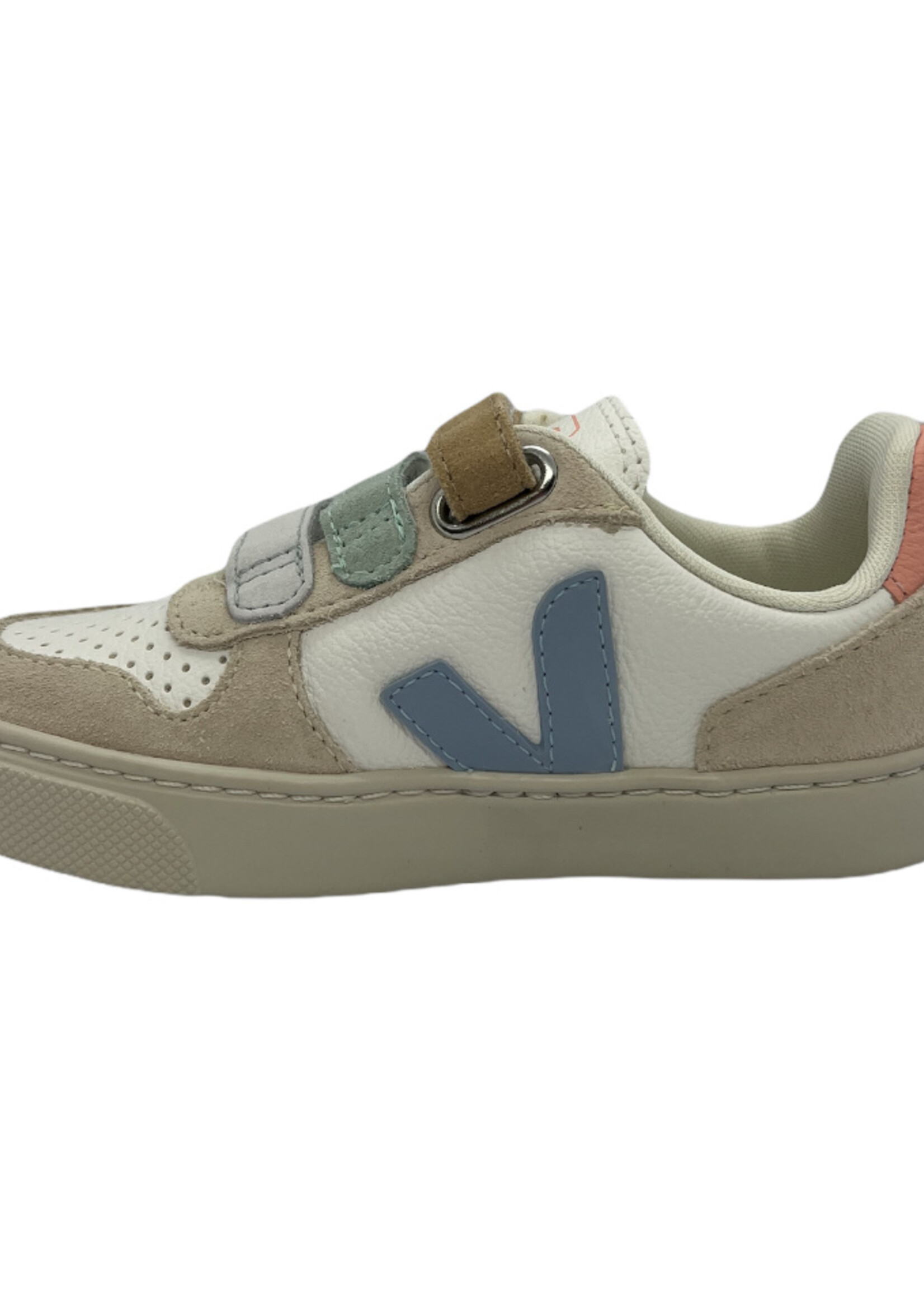 VEJA small V-10 velcro multico extra white steel