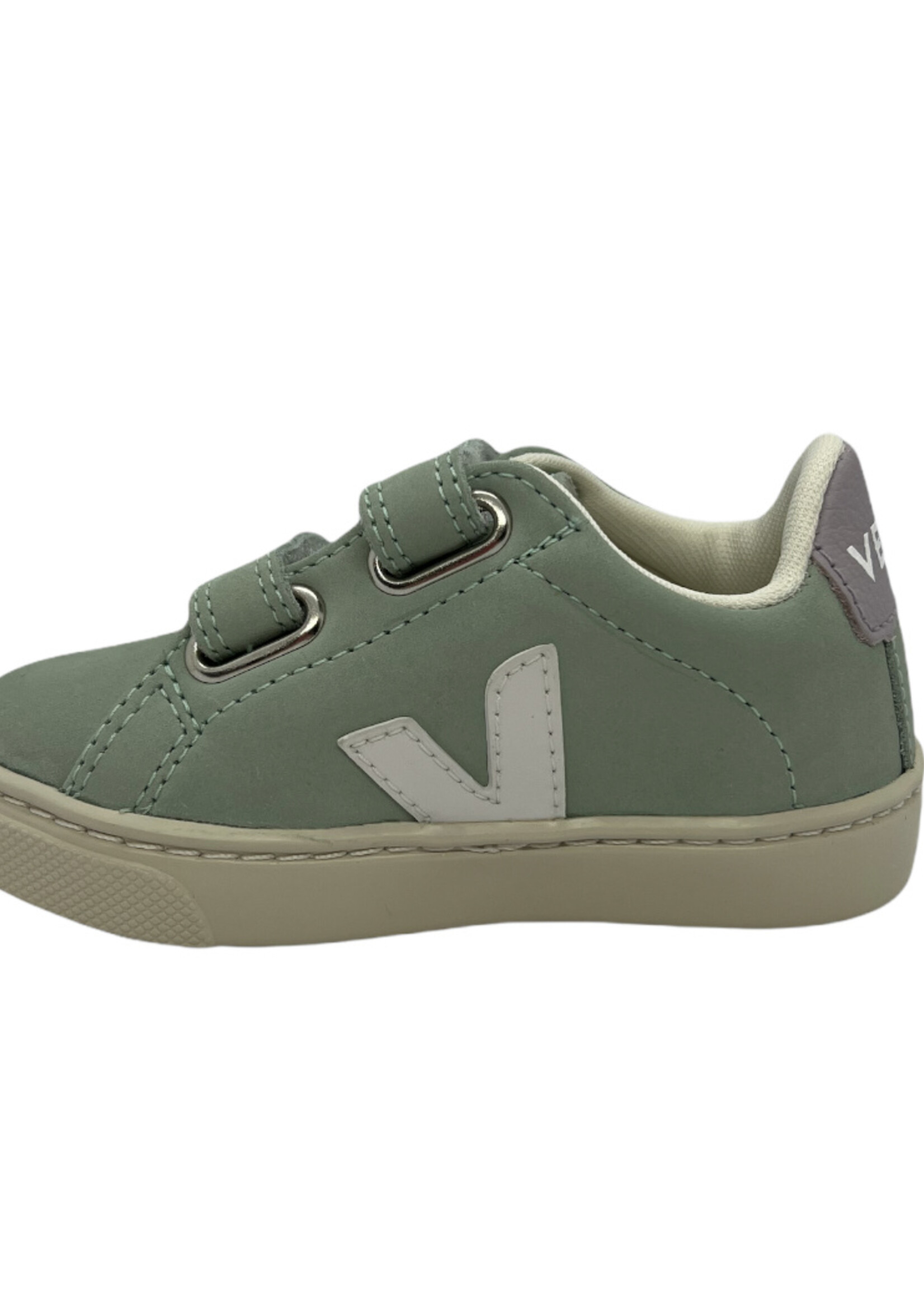 VEJA small esplar velcro matcha white