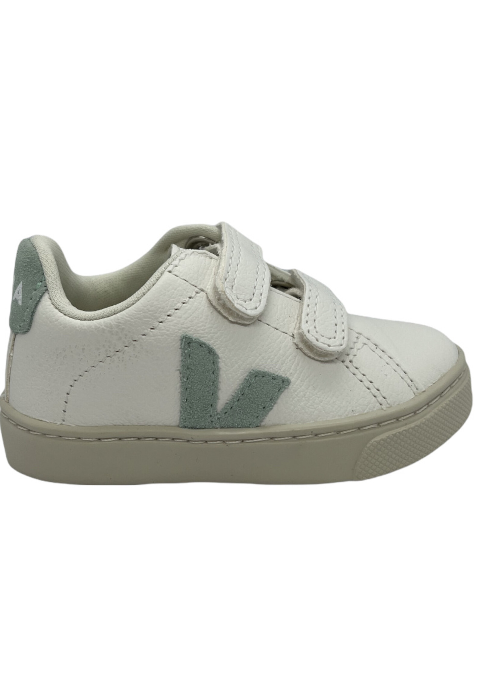 VEJA small esplar velcro extra white matcha