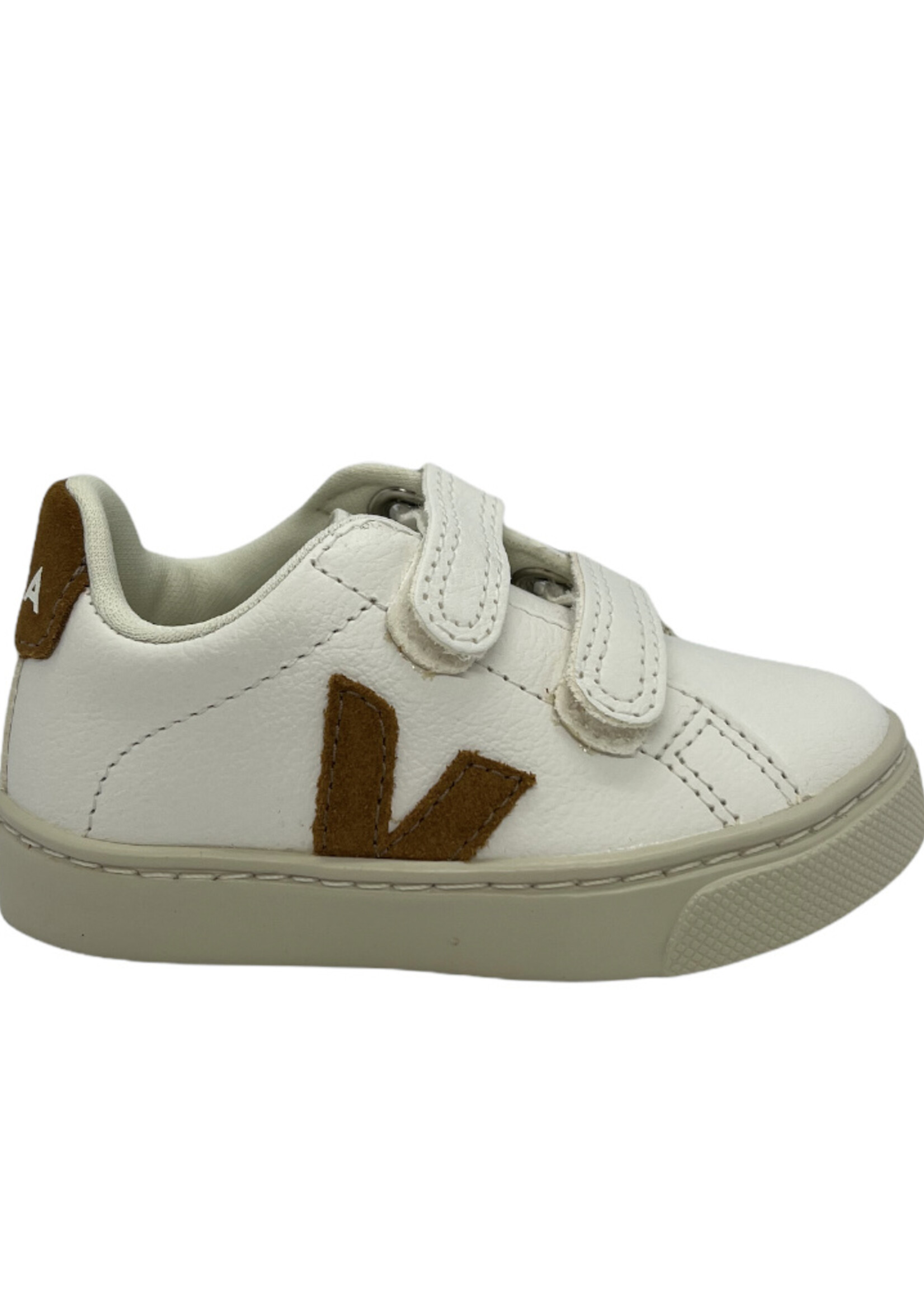 VEJA small esplar velcro extra white camel