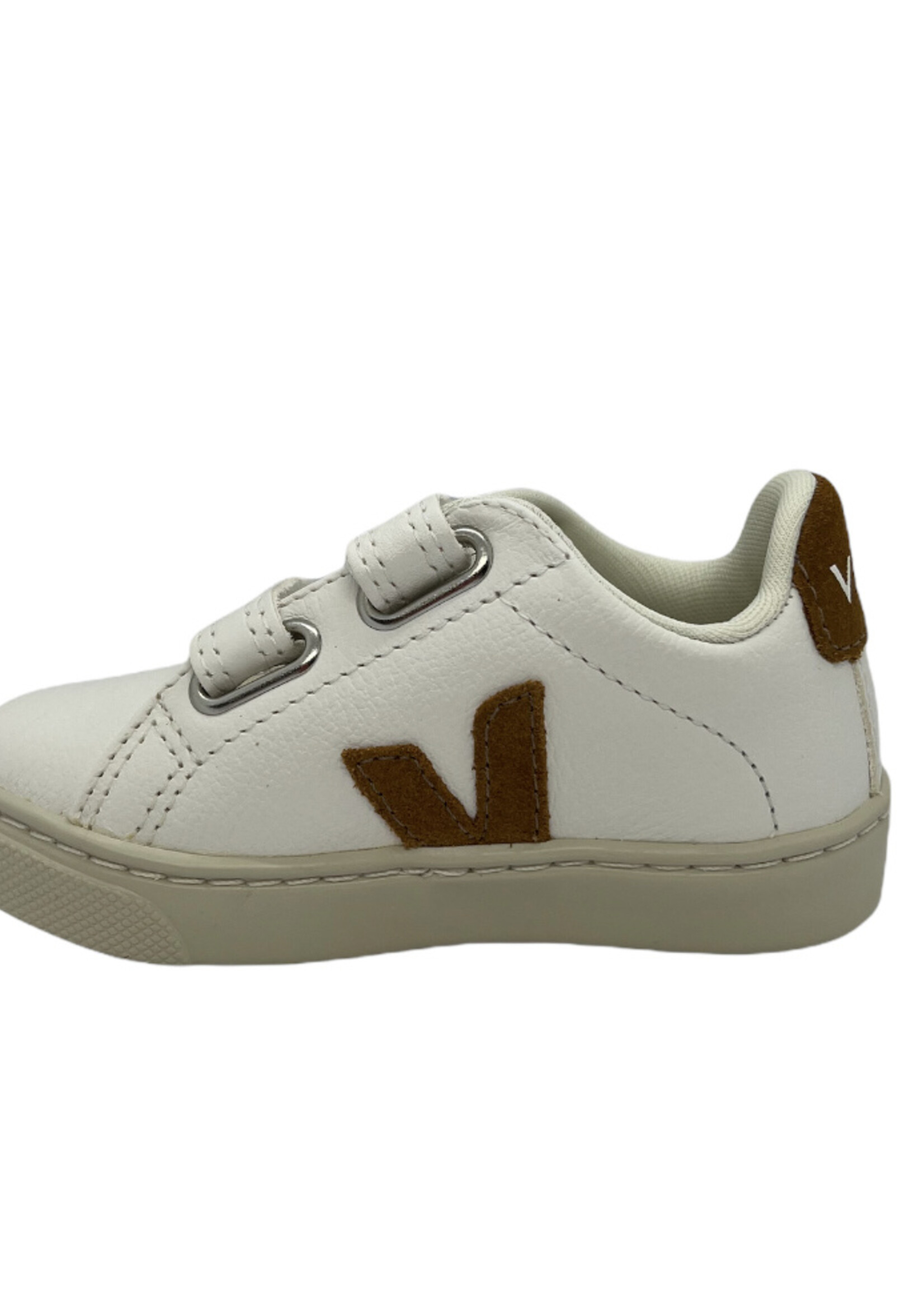 VEJA small esplar velcro extra white camel