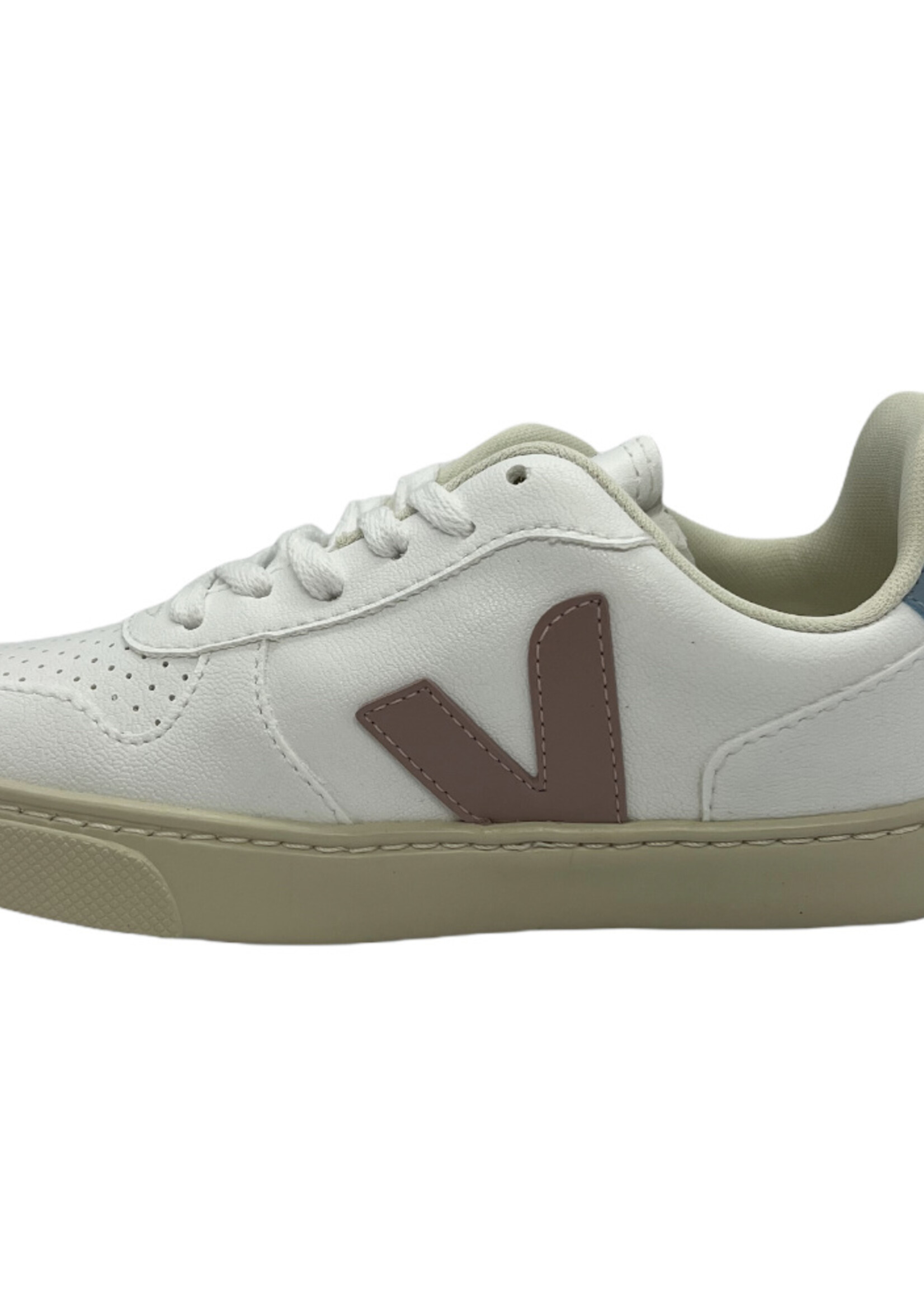 VEJA small V-10 laces white babe steel