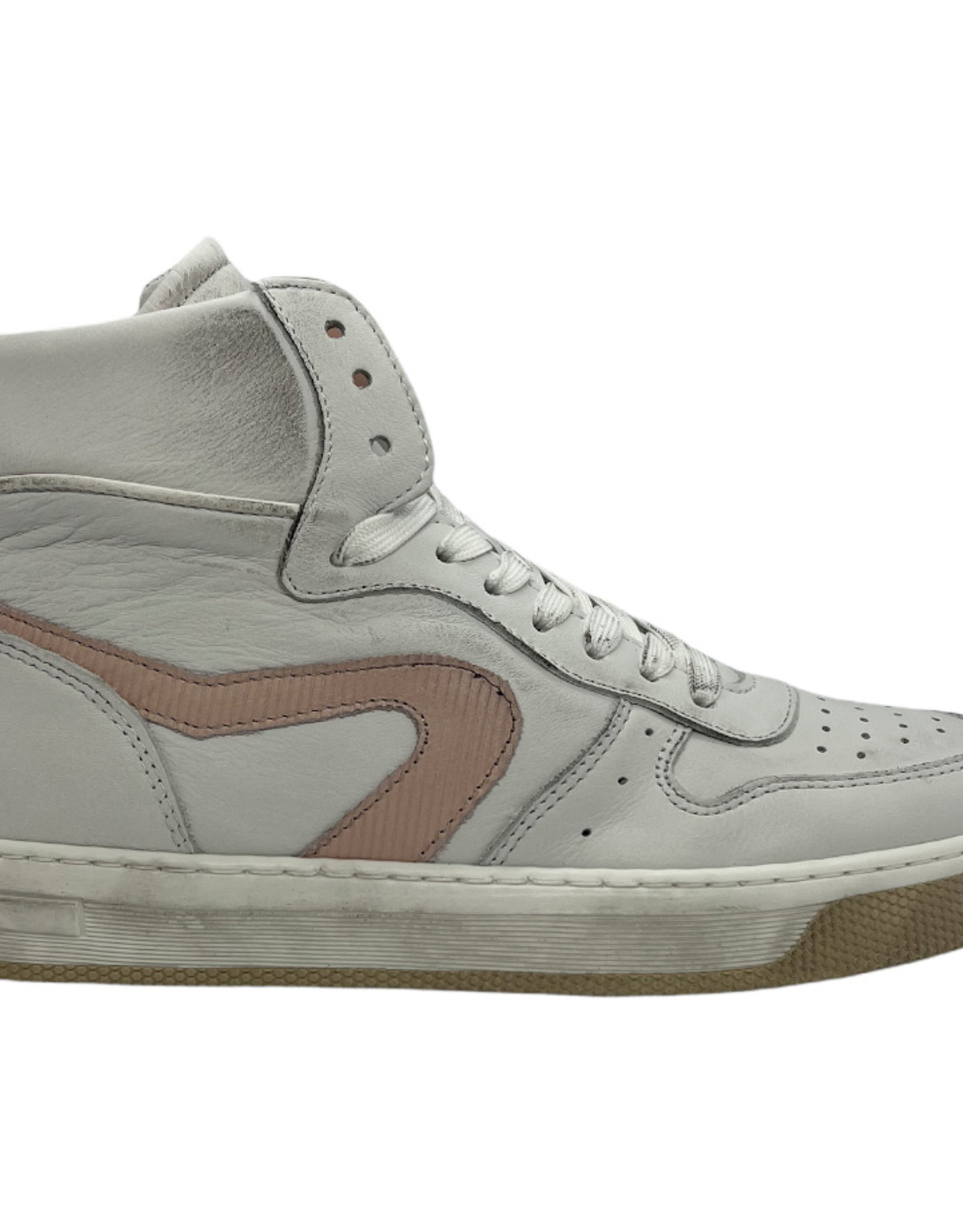 HIP H1301 hoge sneaker wit zalmroze - Benjamine