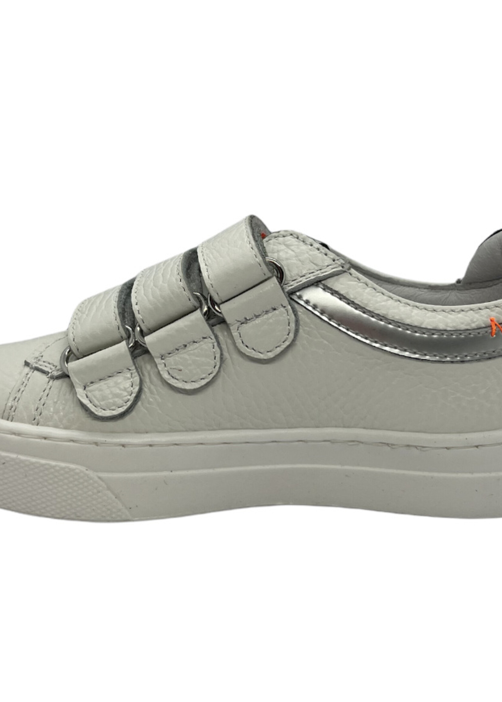 sneaker dollaro wit grijs oranje velcro