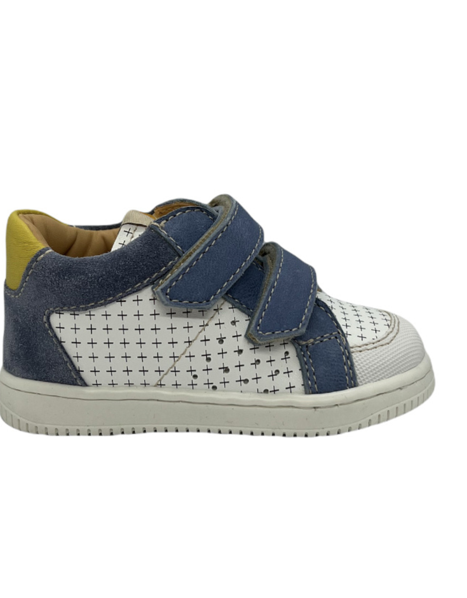 Ocra D077 eerste stapschoen bypell jump/bianco nero - Benjamine