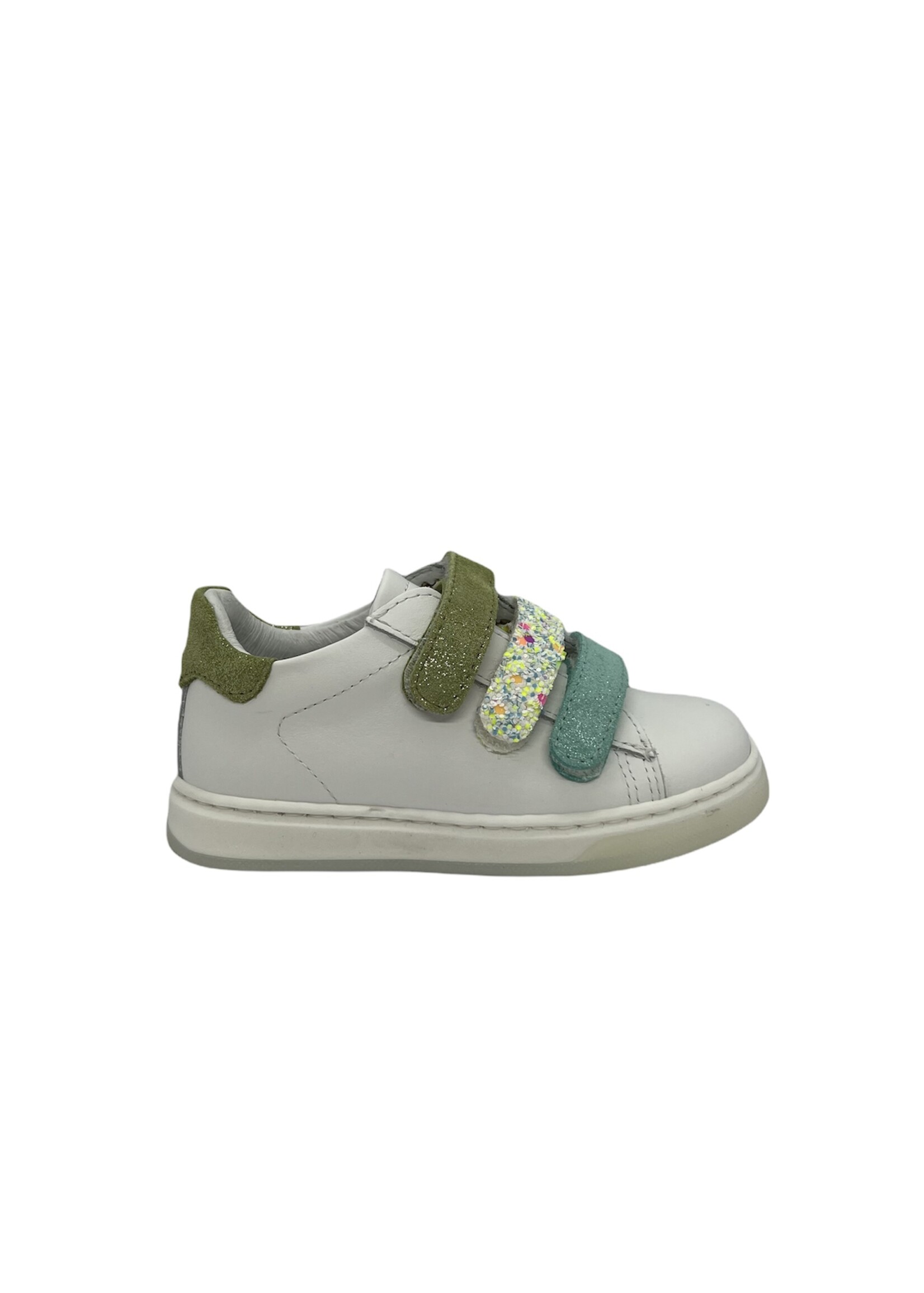 La Triboo 8711 sneaker velcro groen blauw glitter