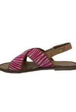 Rondinella 01006-1 sandaal wit roze gestreept