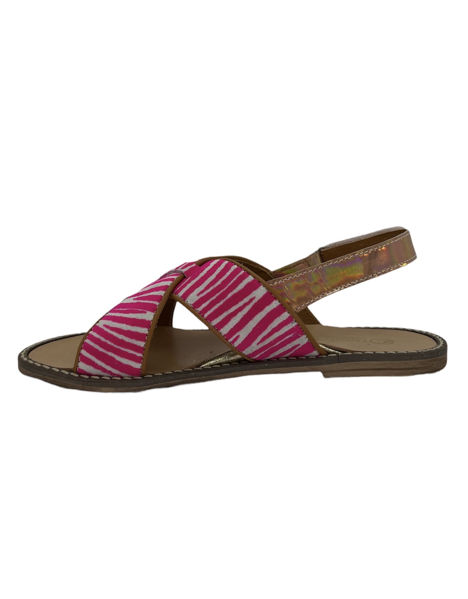 Rondinella 01006-1 sandaal wit roze gestreept