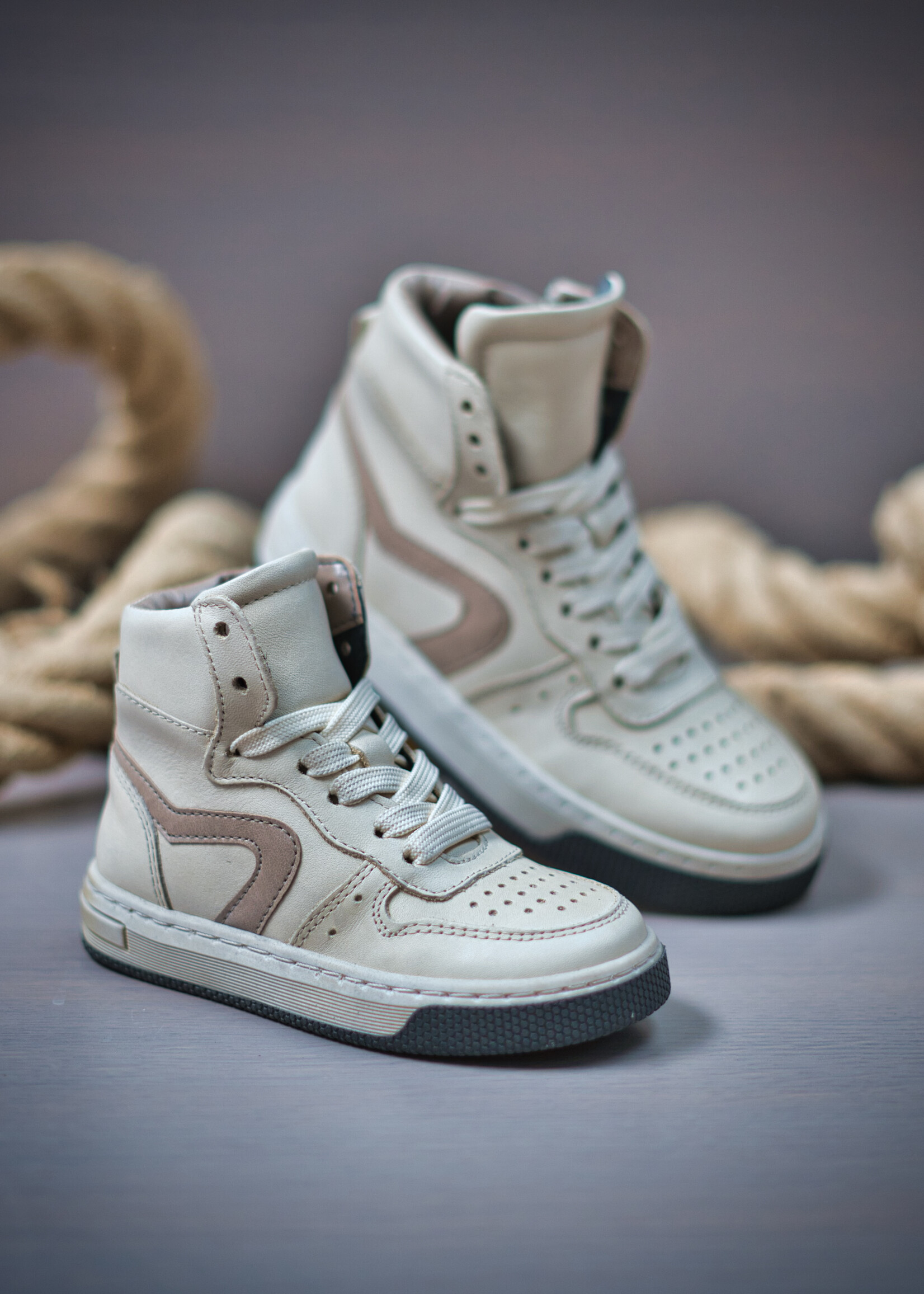 Pinocchio P1301 hoge sneaker beige taupe