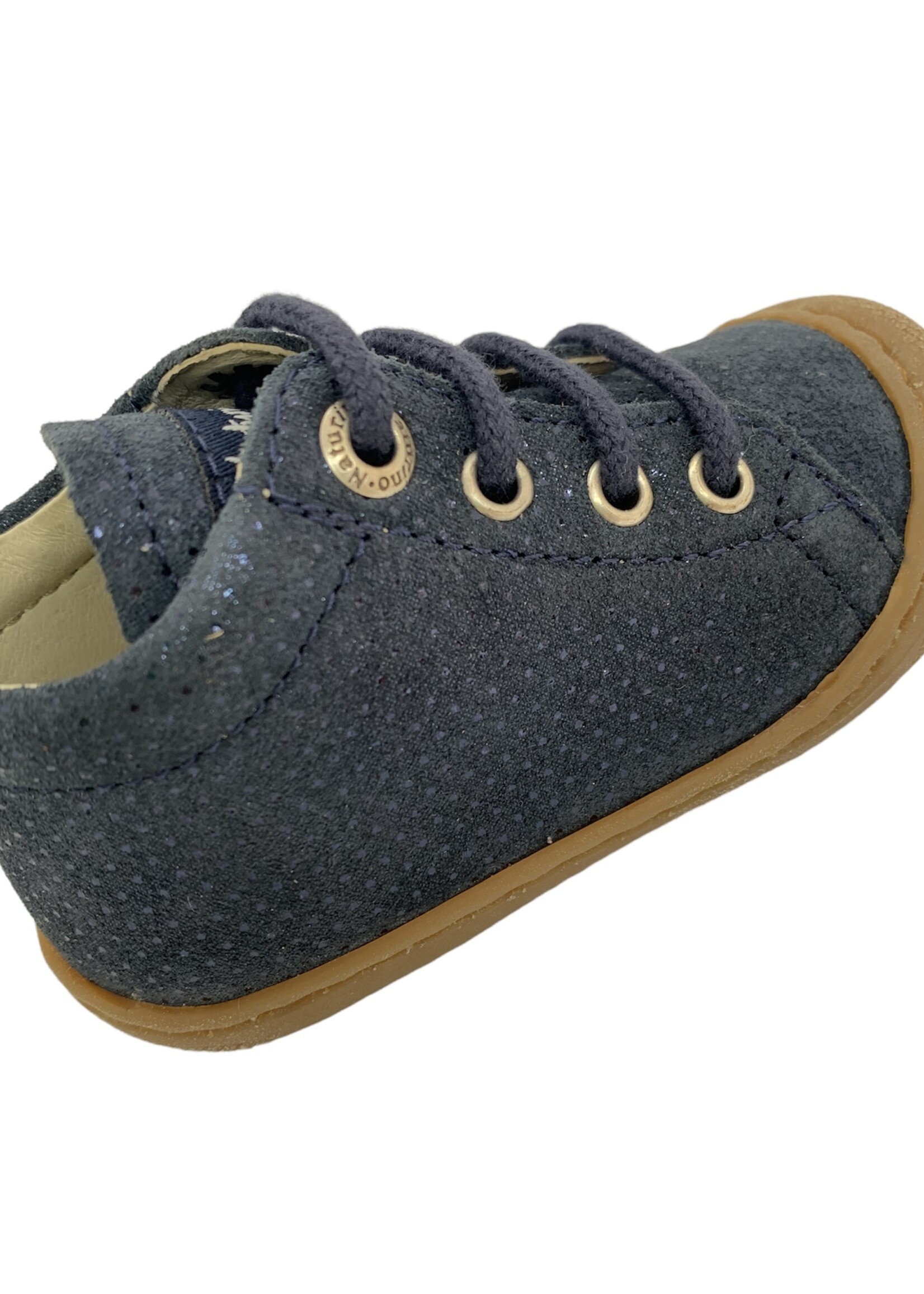 Naturino cocoon suede met dots blue