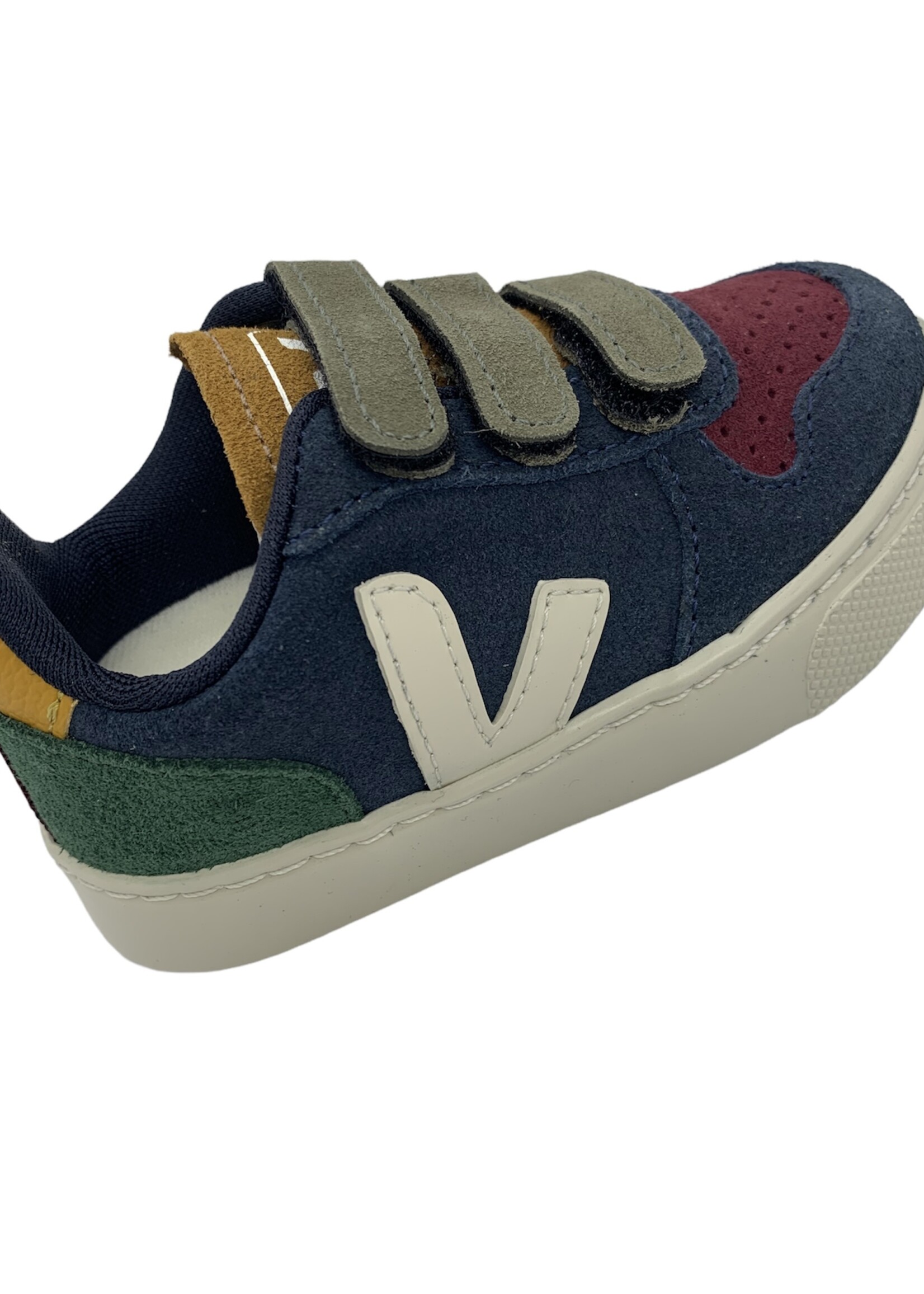 VEJA small V-10 suede multico nautico