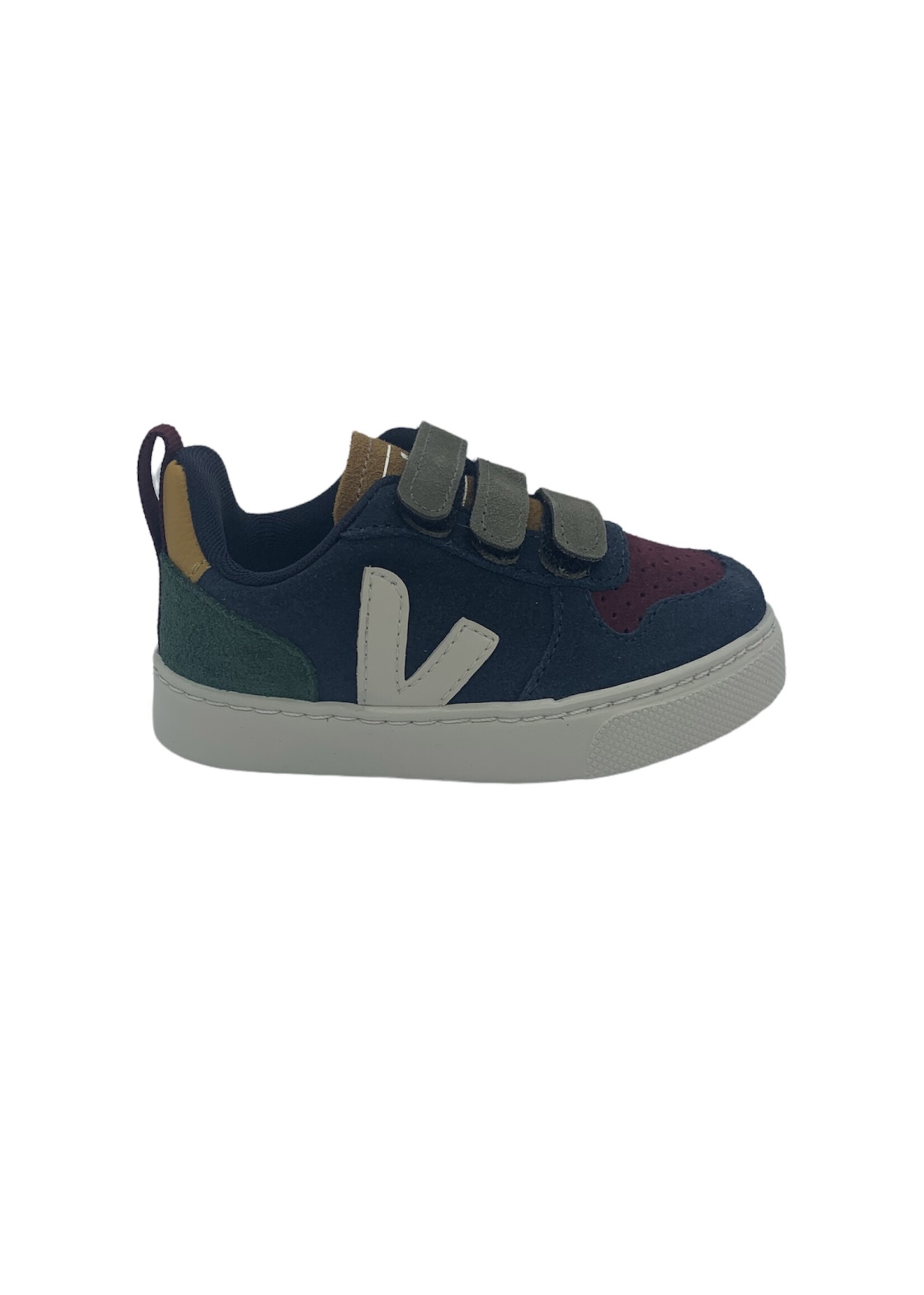 VEJA small V-10 suede multico nautico