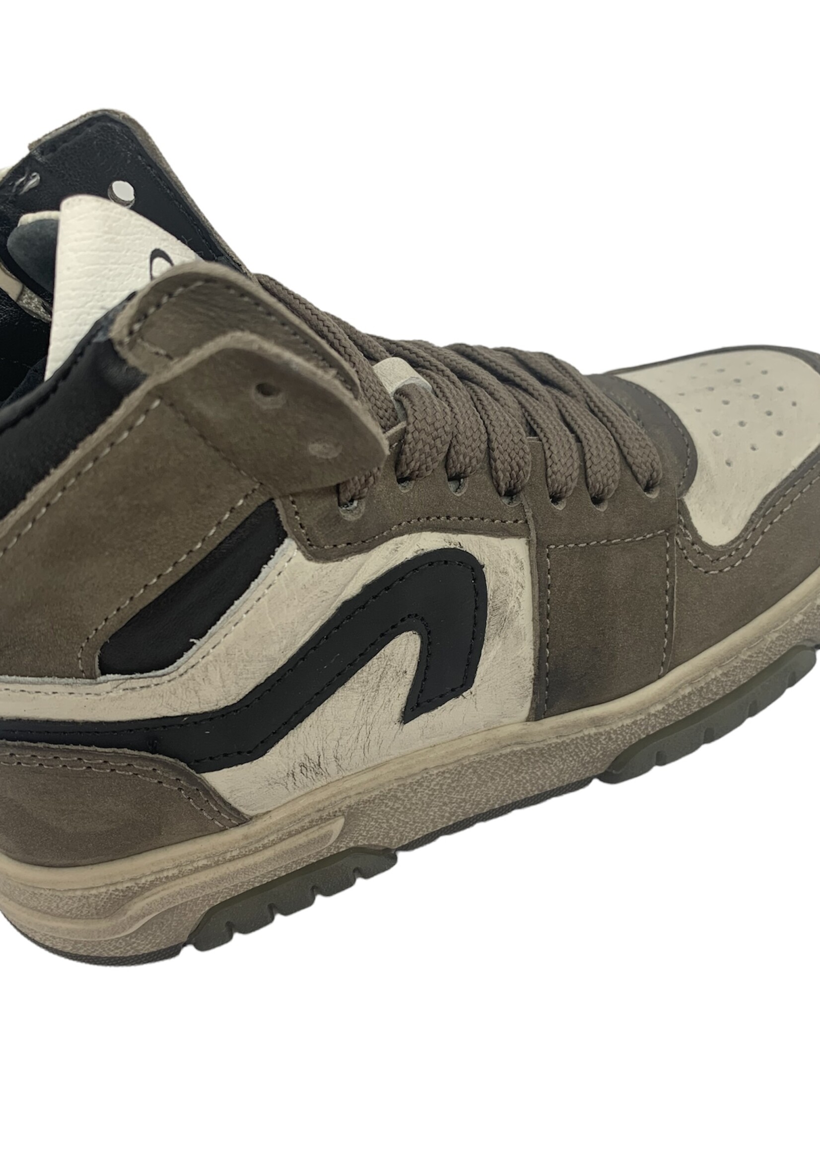 HIP H1246 hoge sneaker wit taupe